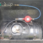 Dave's LPG tank, before being repainted