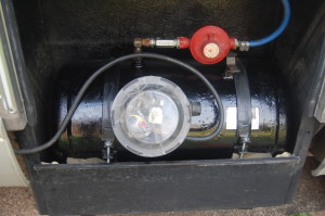 Dave's LPG tank, after being repainted