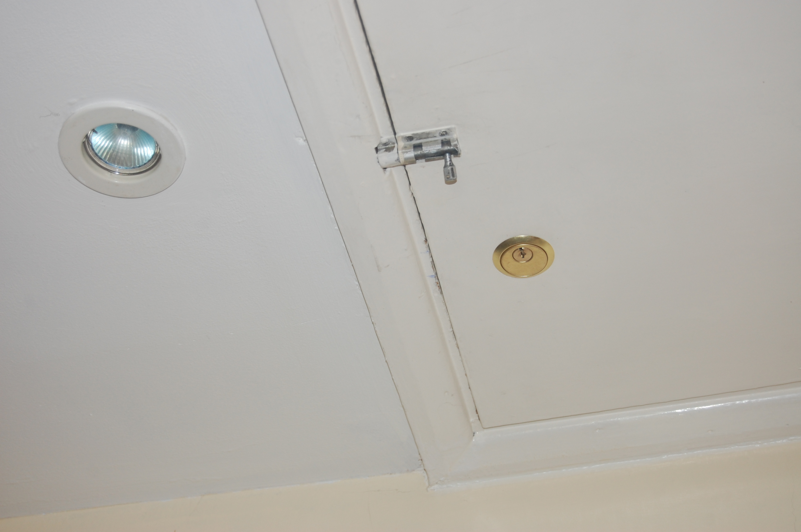 Yes, that lock took 3 hours to fit. Turns out it's 1.5" thick door in a door frame and not for a loft hatch. Some 'alterations' were necessary!