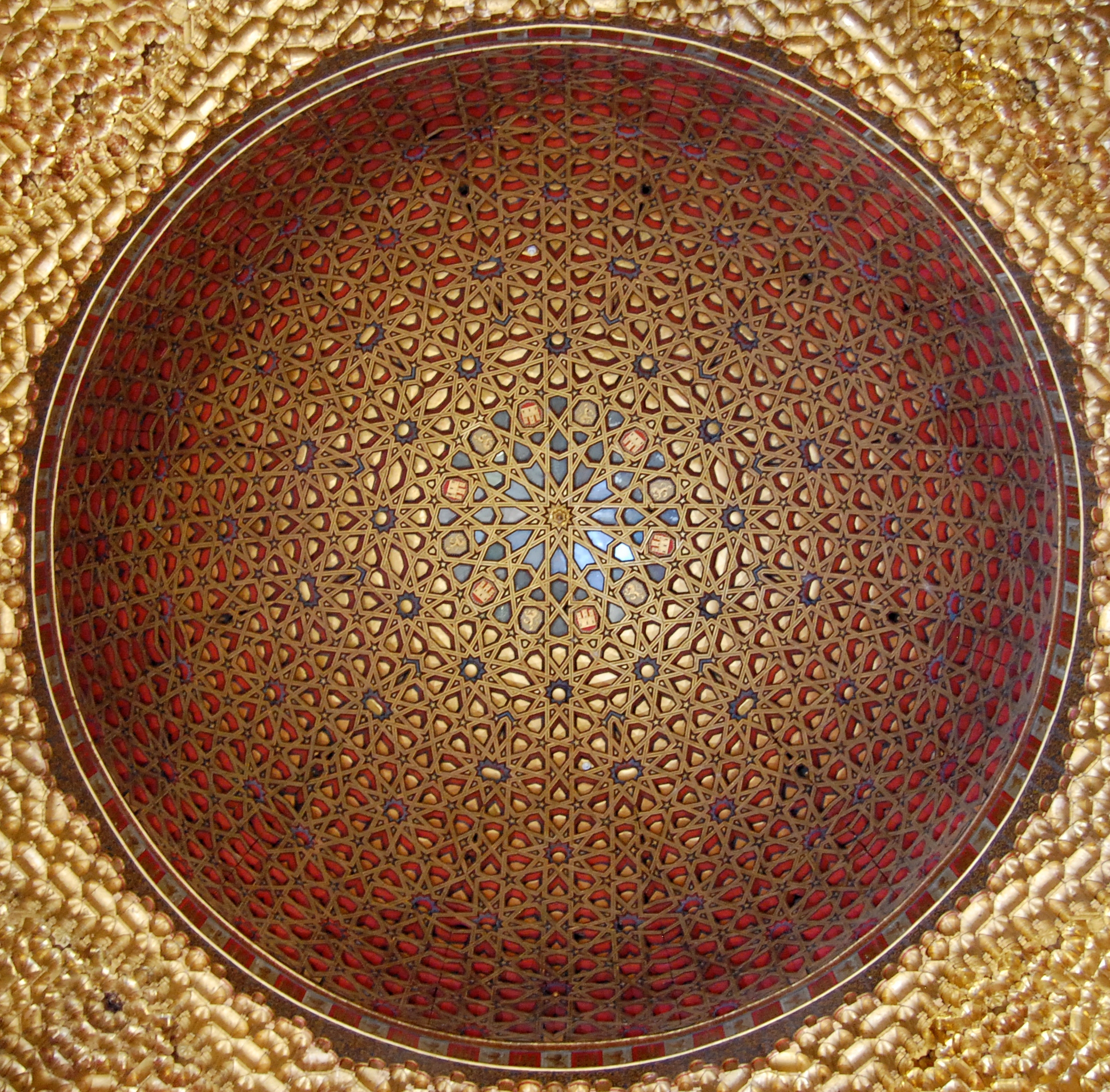 Gold Ceiling in Alcazar, Seville, Spain
