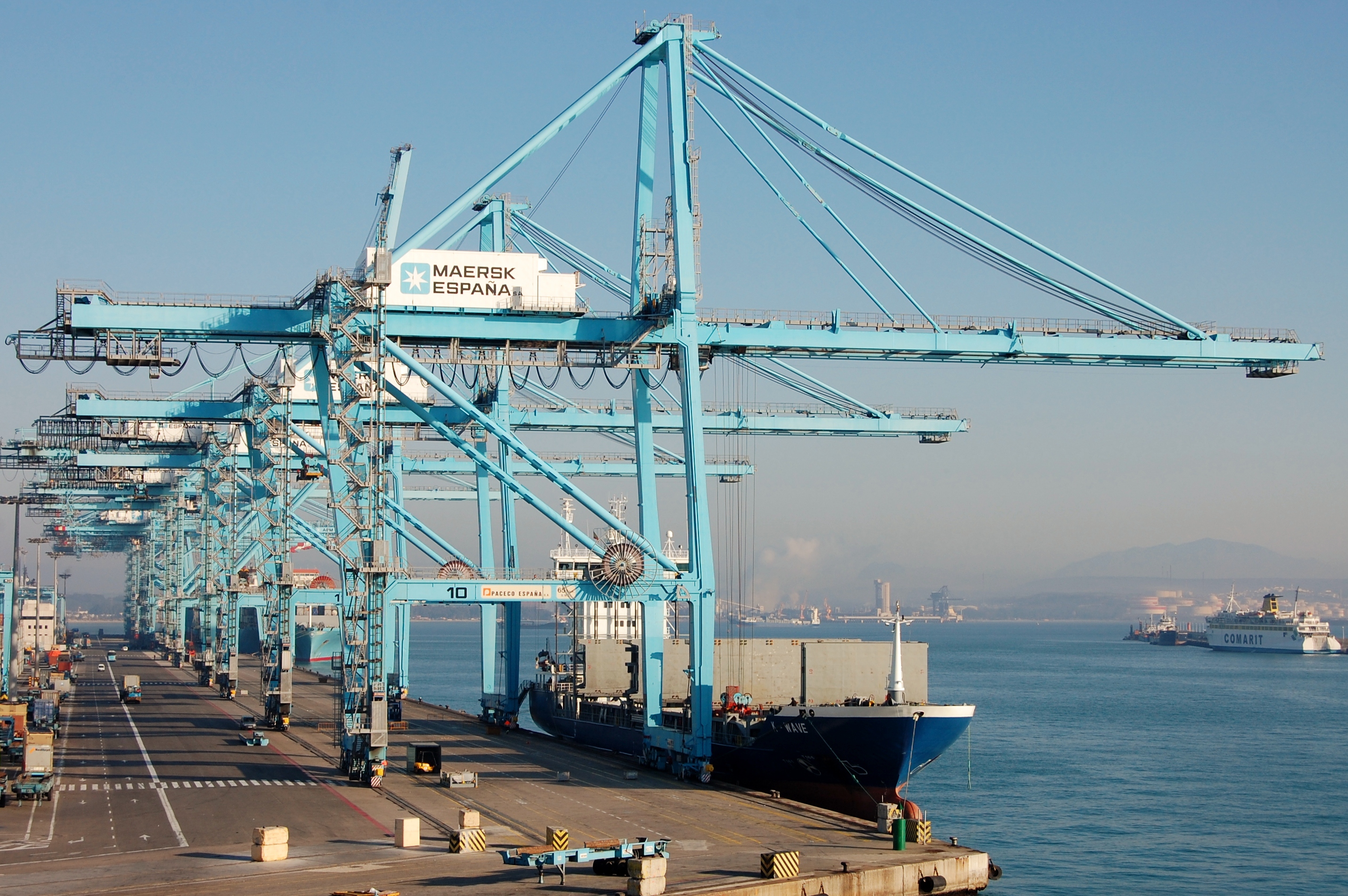 Cranes at Algecerias Port, Spain