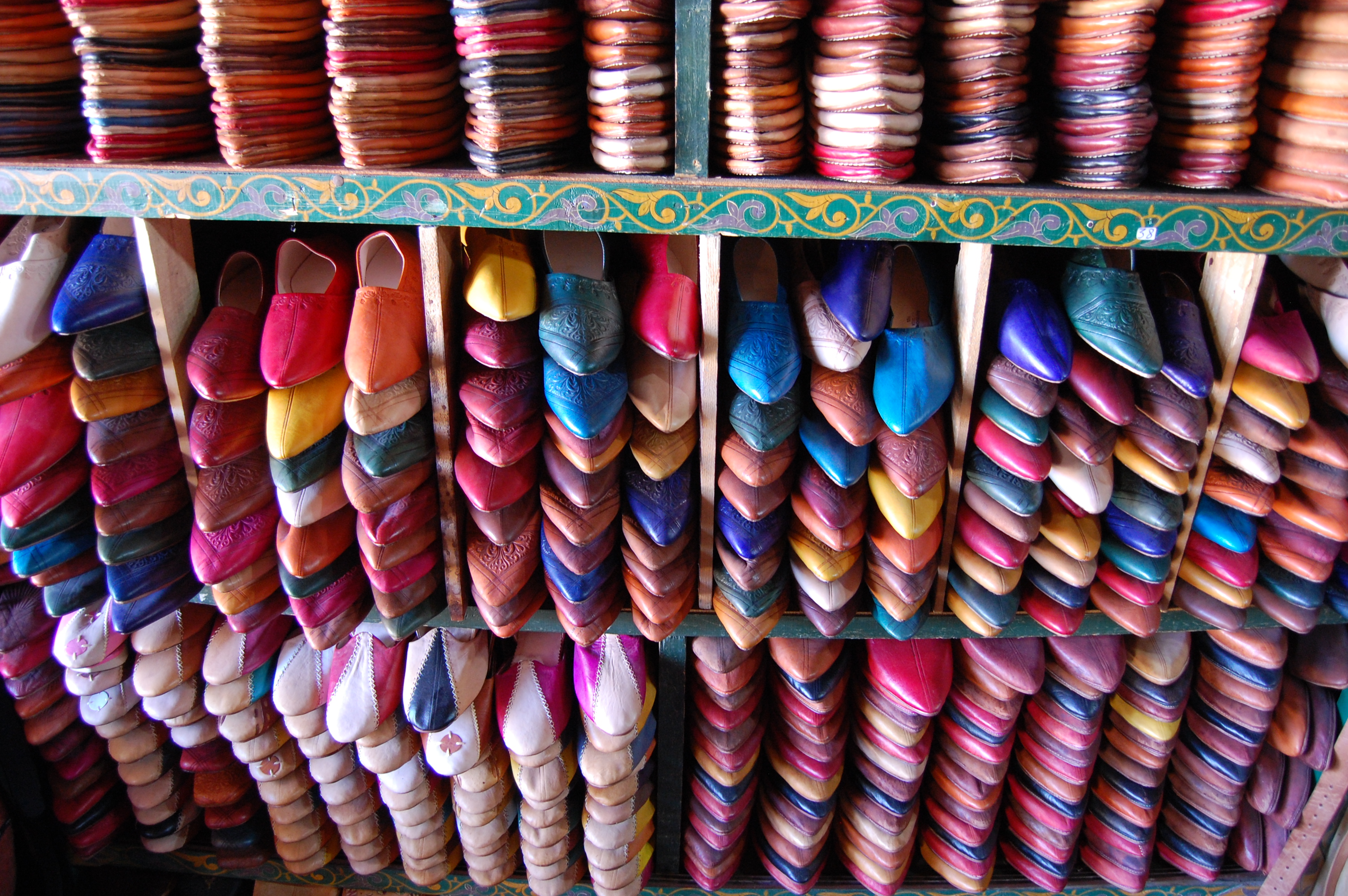 Moroccan Shoes, Fez Souk, Morocco