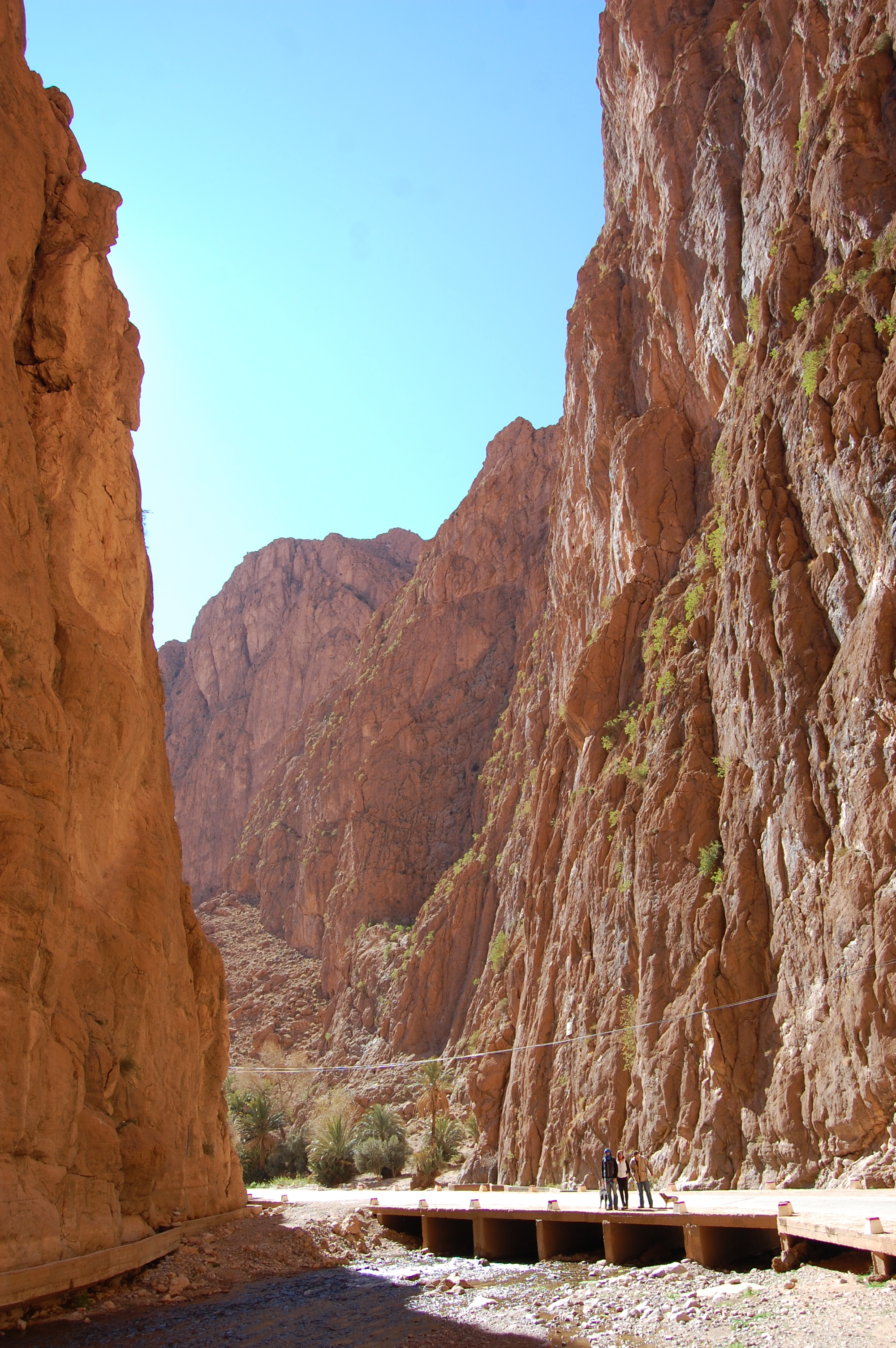 Walking in Todra Gorge, Morocco