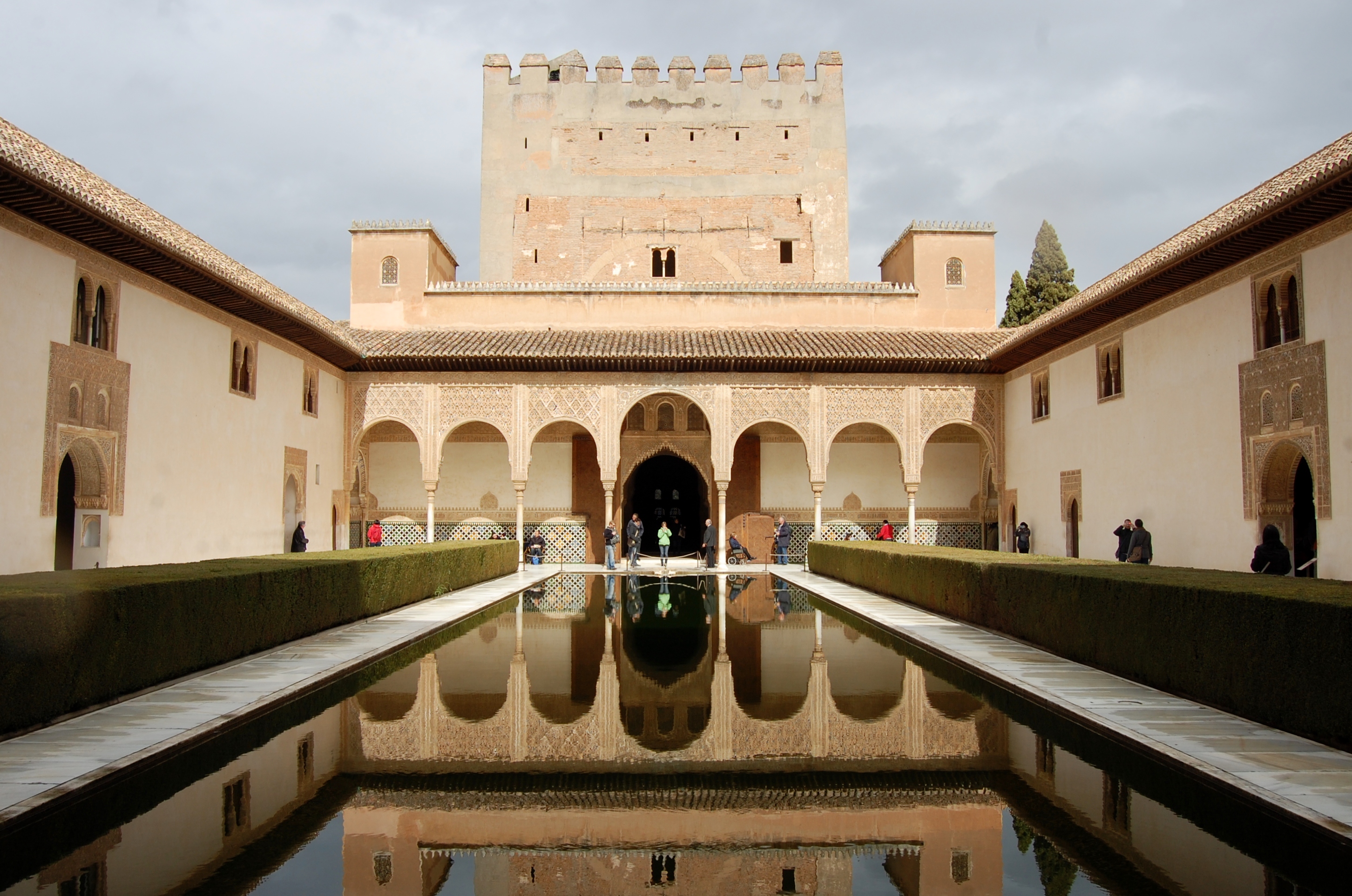 Court of Myrtles, Alhambra, Granada, Spain