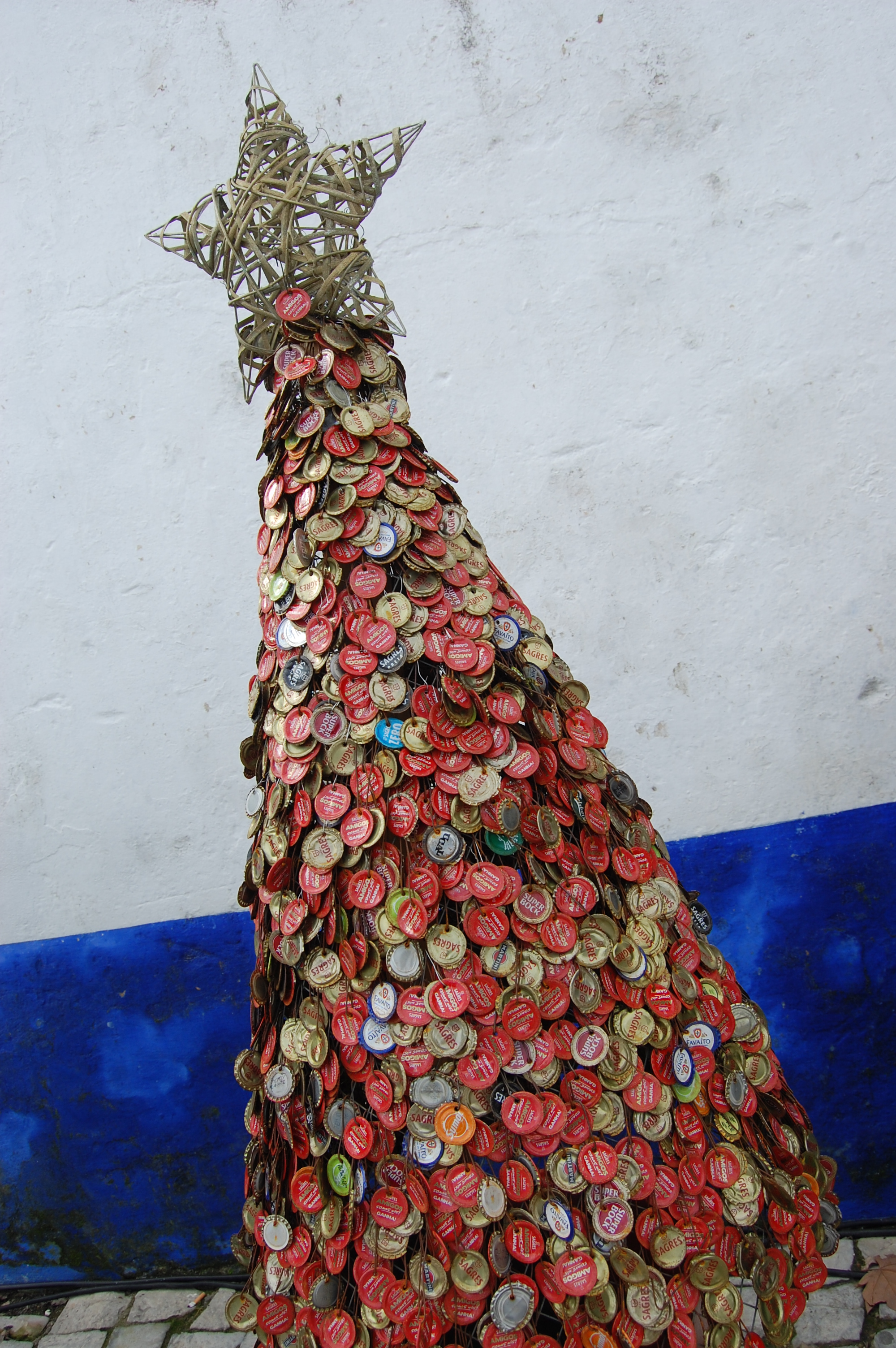 Beer Bottle Top Christmas Tree, Obidos, Portugal
