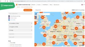 The Campercontact.com Map of European Aires