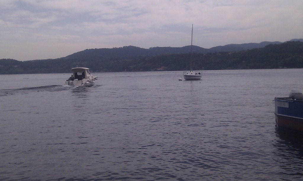This little boat sped up to the dock and surprisingly a nun leapt out. 