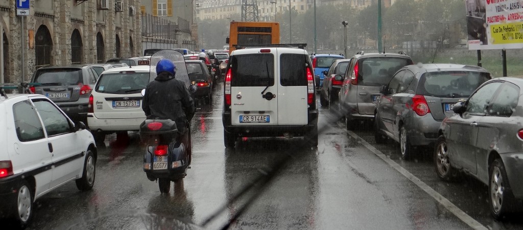 A wet day in Genoa