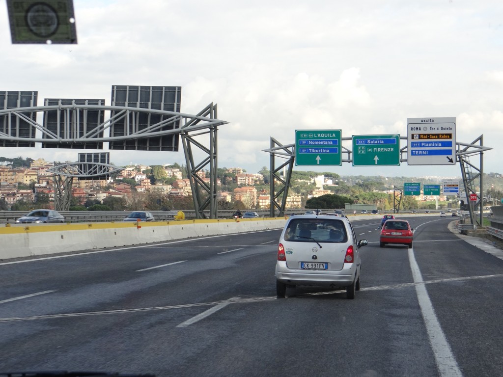 Empty Sunday roads to Rome.