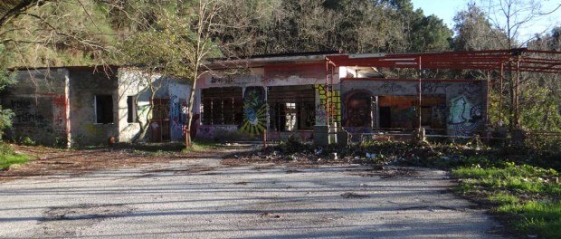 The old Vesuvius cable car station. There is no new one (you have to walk 90 minutes up to the crater). For such an iconic tourist destination, the authorities haven't made much of it.
