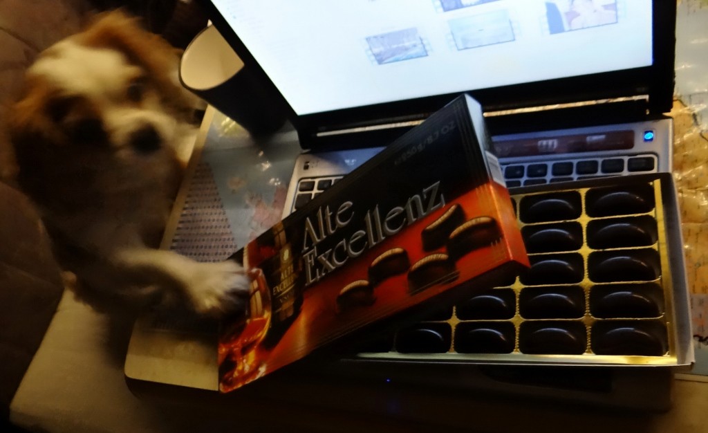 Evidence that it was Charlie who opened the Christmas chocolates