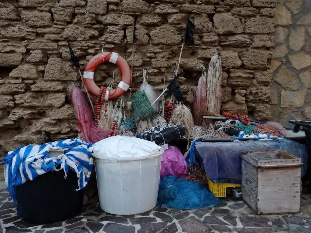 Random fishing stuff outside someone's house