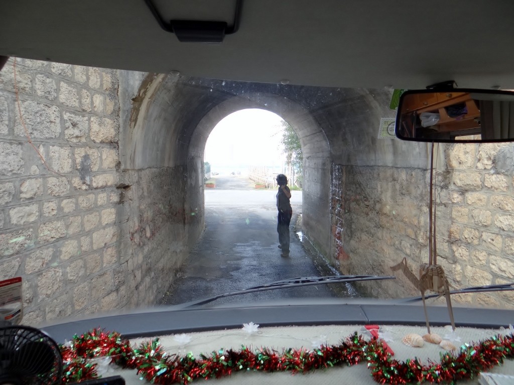 I'm praying Dave will fit through, Jay is busy taking snaps!!