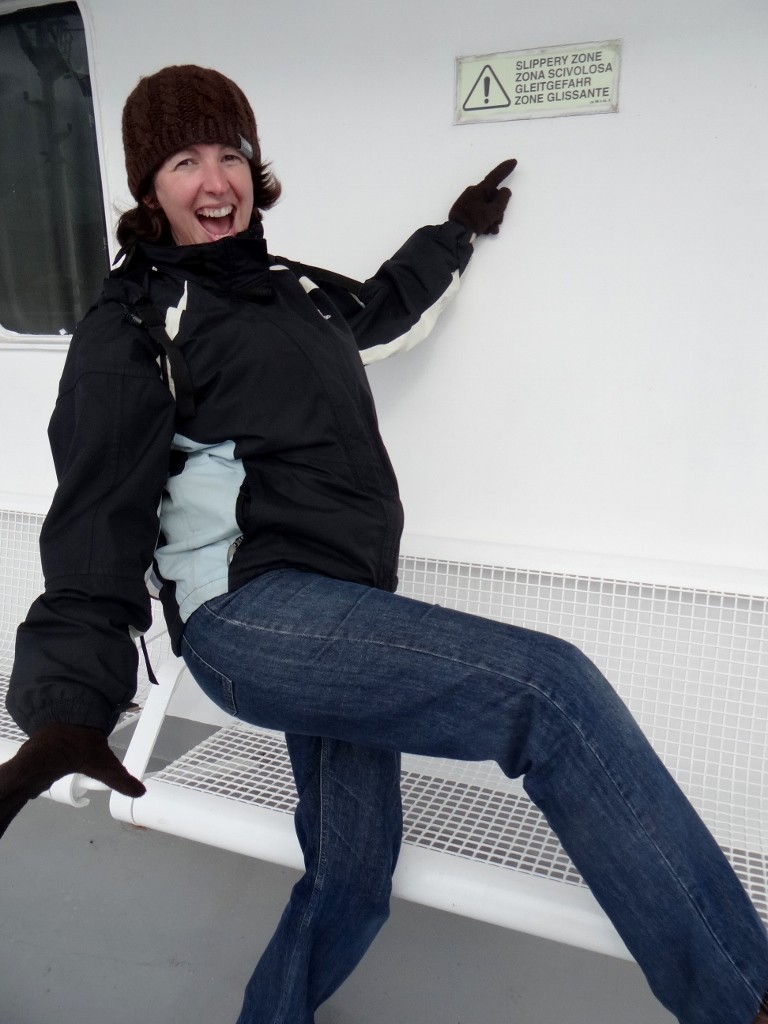 Watch out, Ju's in the slippy zone!