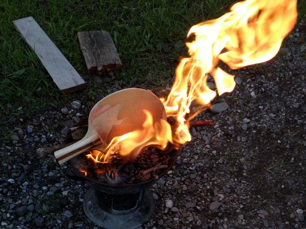 A farewell to the ping pong bats - better a burning then ping pong!