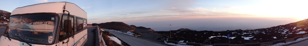 Tonight's sleeping spot at Rifugio Sapienza, Mount Etna