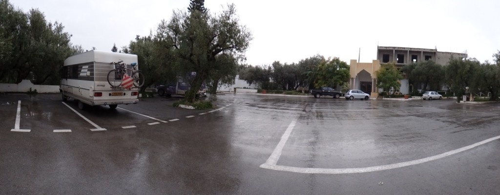 Wet, it may be. €7 for staying in a car park may seem steep. But this is heaven to us right now.