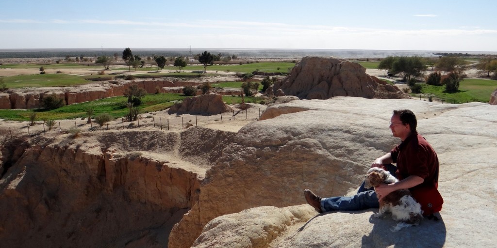 Looking out over the local golf course!