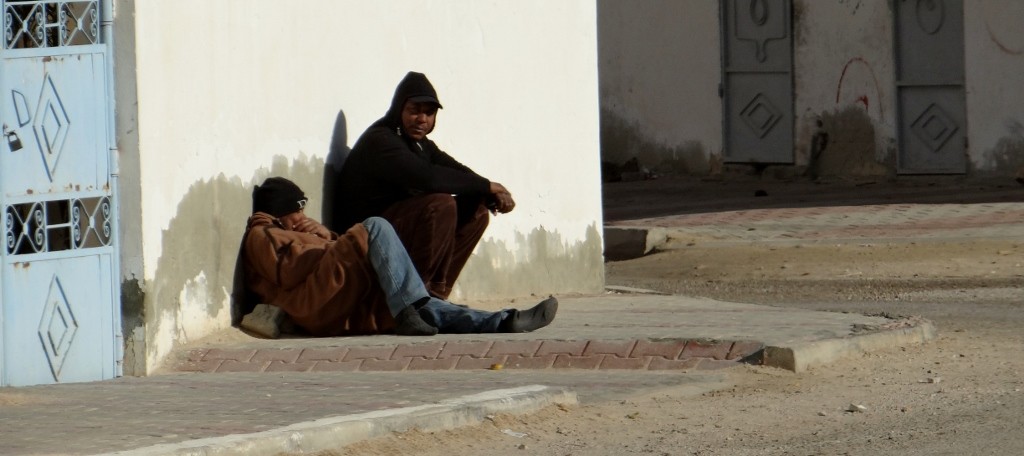 Relaxing in the winter sunshine