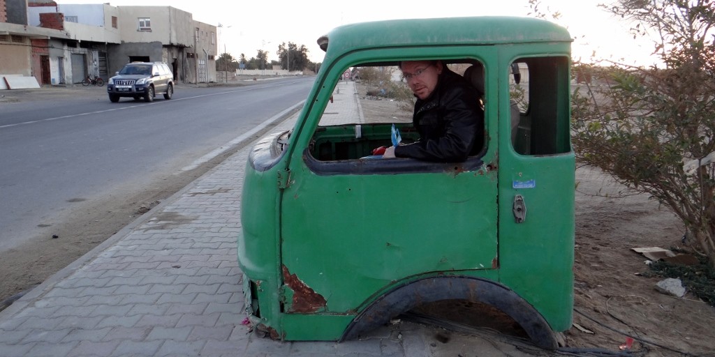 Jay wonders why his lorry won't go!
