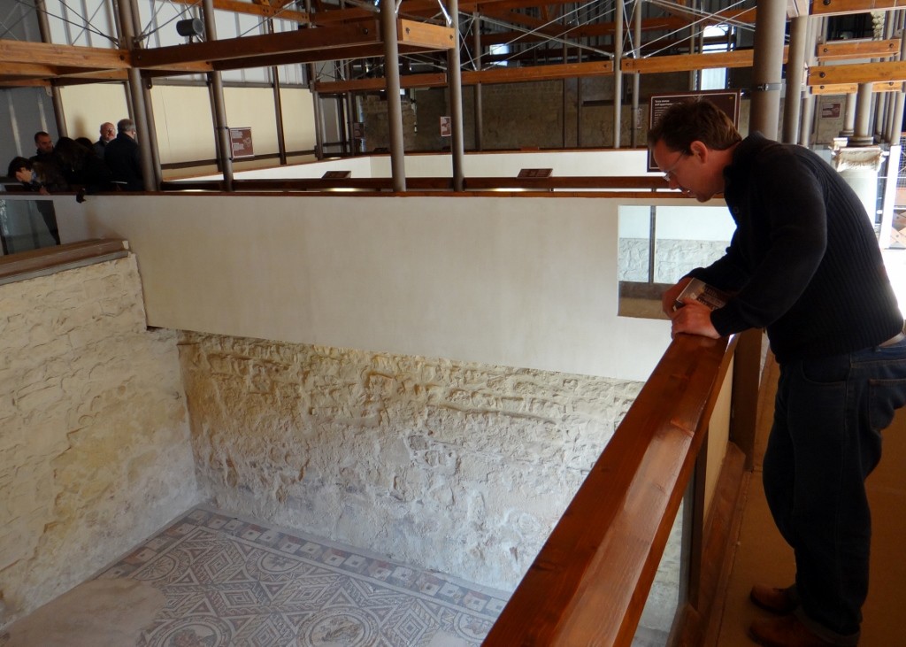 Jay on one of the viewing walkways in the main building