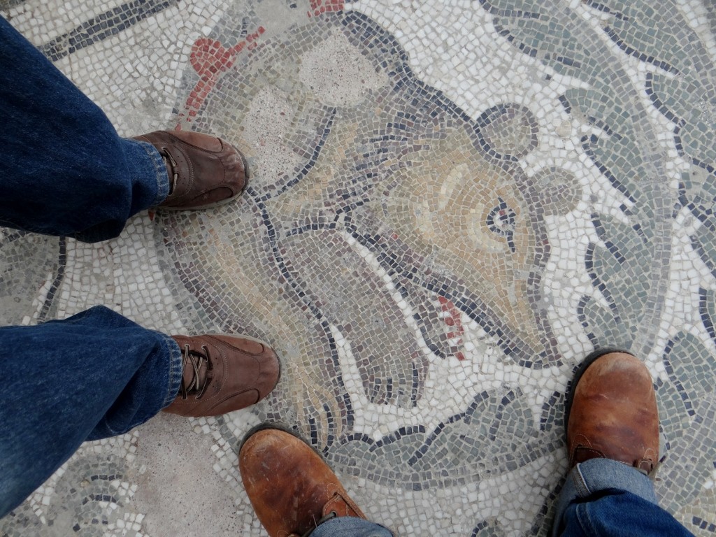 Some bits aren't covered so we can stand on them just like the Romans!