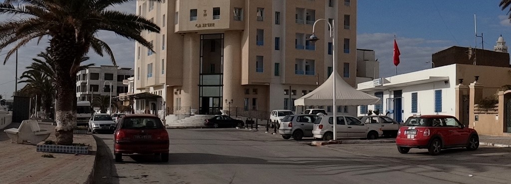 Spot the Dave competition - his sleeping spot for our first night in Tunisia