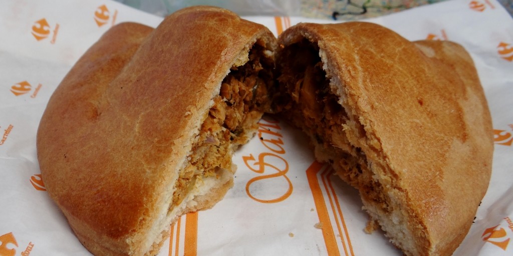 English Pie from Carrefour, spicy chicken with a heavy, dry pastry - not sure I'd visit England after eating this!