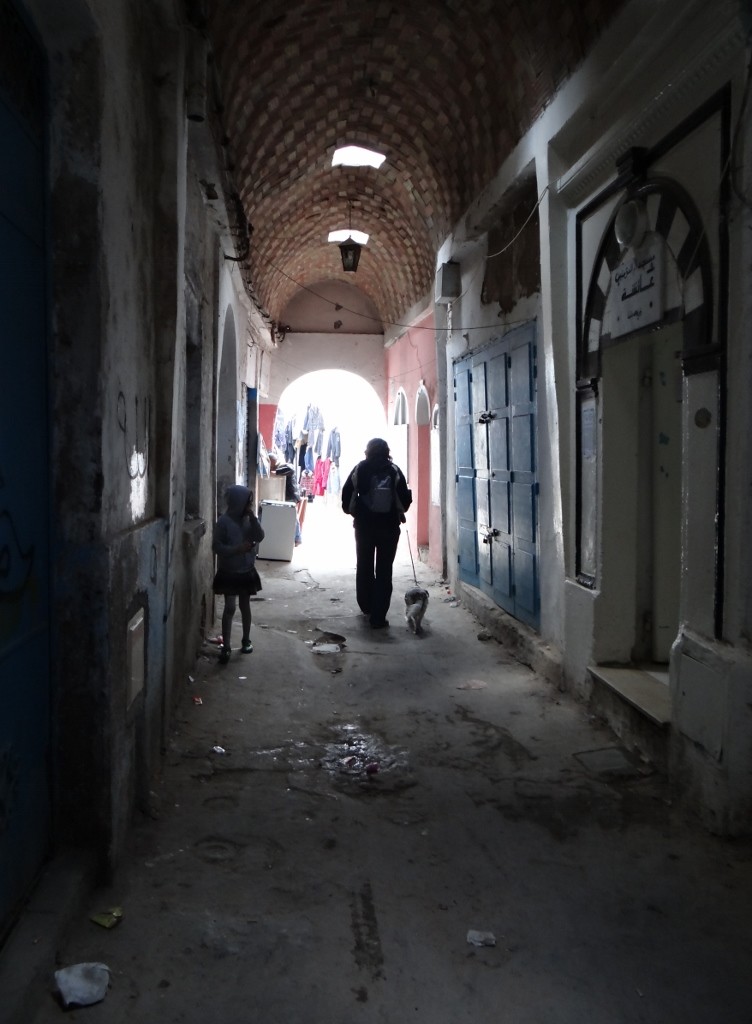 Ju and Charlie in Bizerte medina