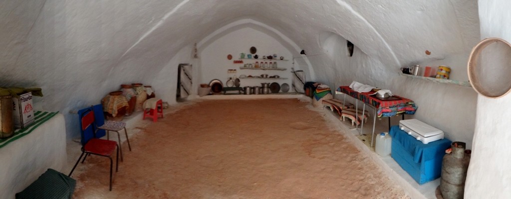 A modern pit dwelling kitchen