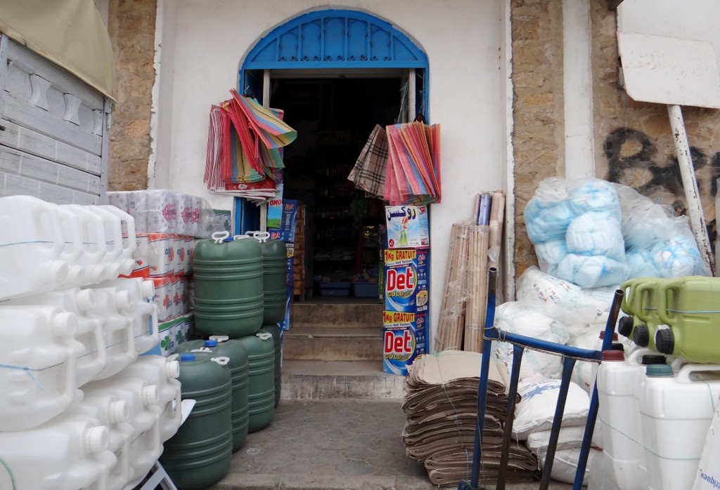 Shops here are so small the goods spill out into the street