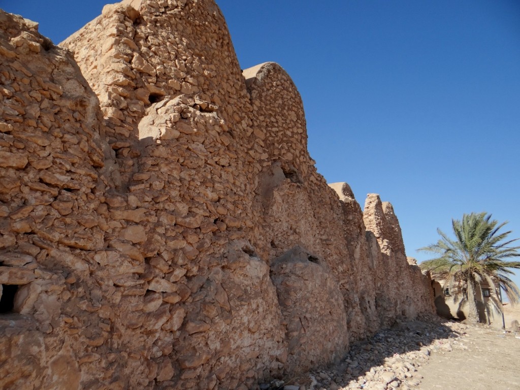 The back of the Ksar we've been stopping in - the Ghorfas look organic