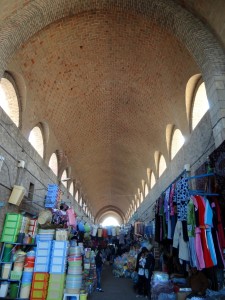 Above all the stalls it's a beautiful open space
