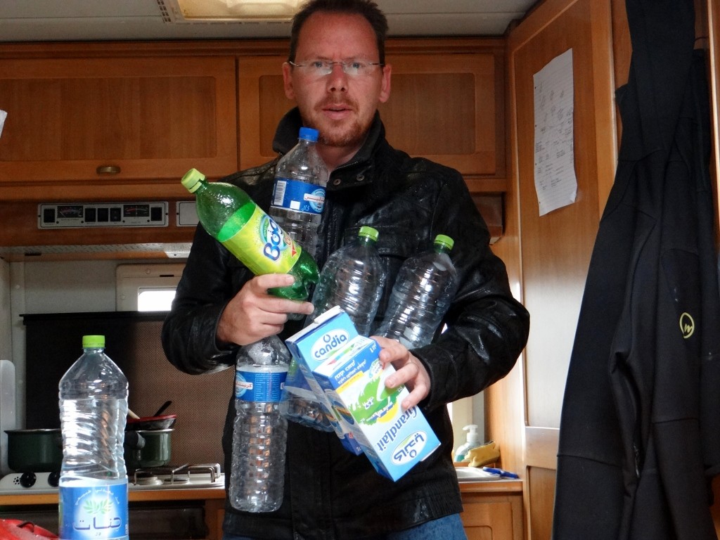 Two days worth of bottles and no recycling centres in sight!