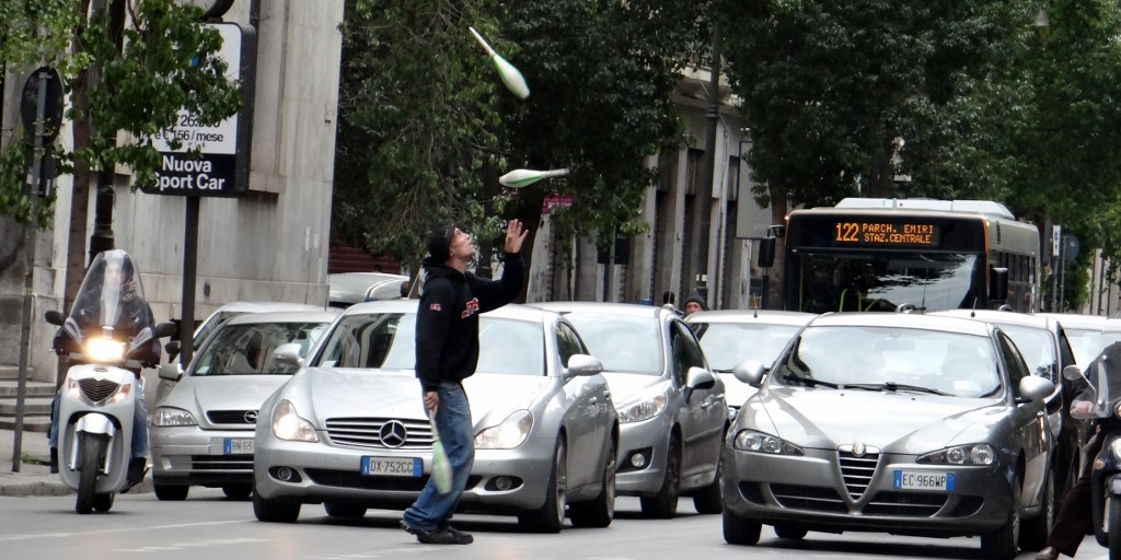 Why did the juggler cross the road? To entertain the traffic at the lights and collect a few Euro!