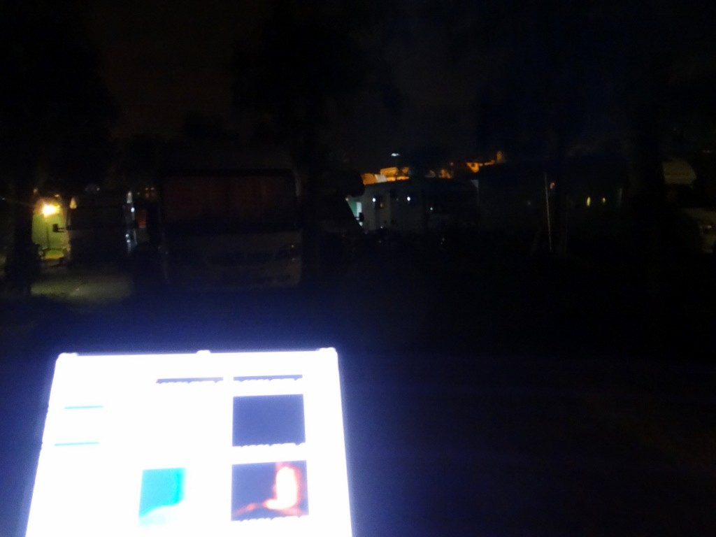 Watching the eruption on the webcam, so near, yet so clouded