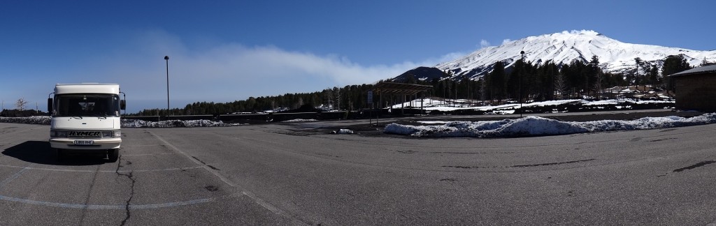 Sleeping on an active volcano, the north slopes of Mount Etna