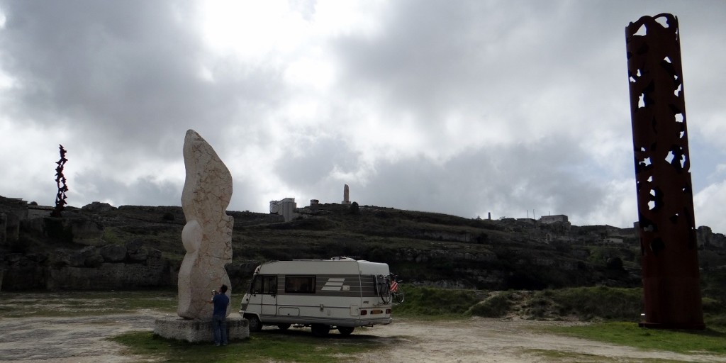 They even have an old Hymer sculpture in here - oh no hang on, that's Dave!