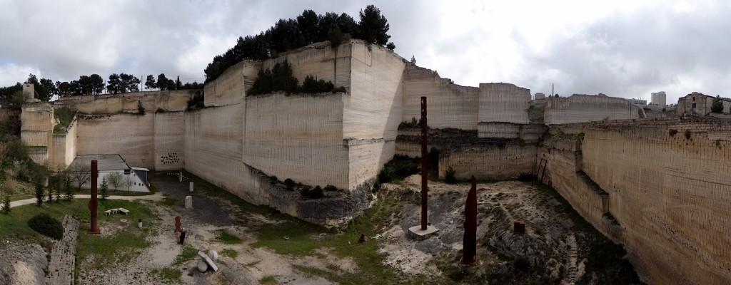 An old quarry which is now a sculpture park