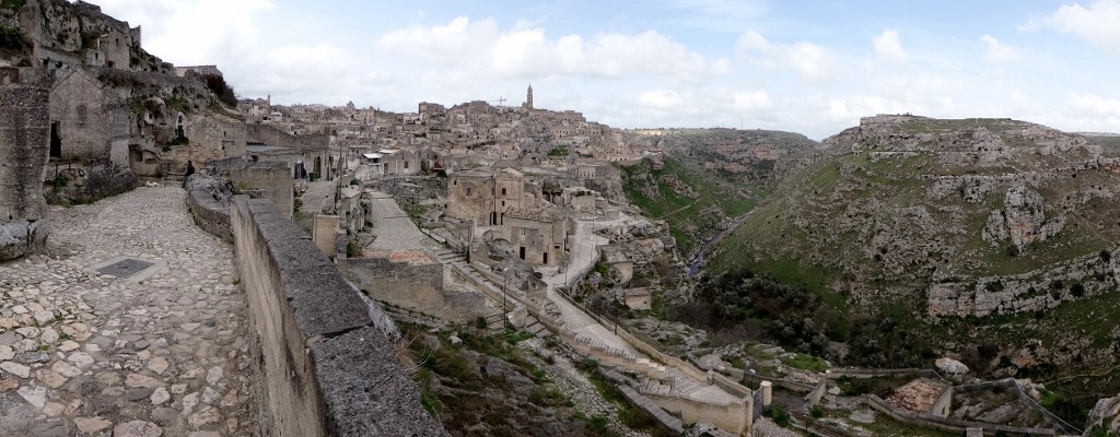 Take from the oldest part of the Sassi. On the right is the view point we first stopped at.