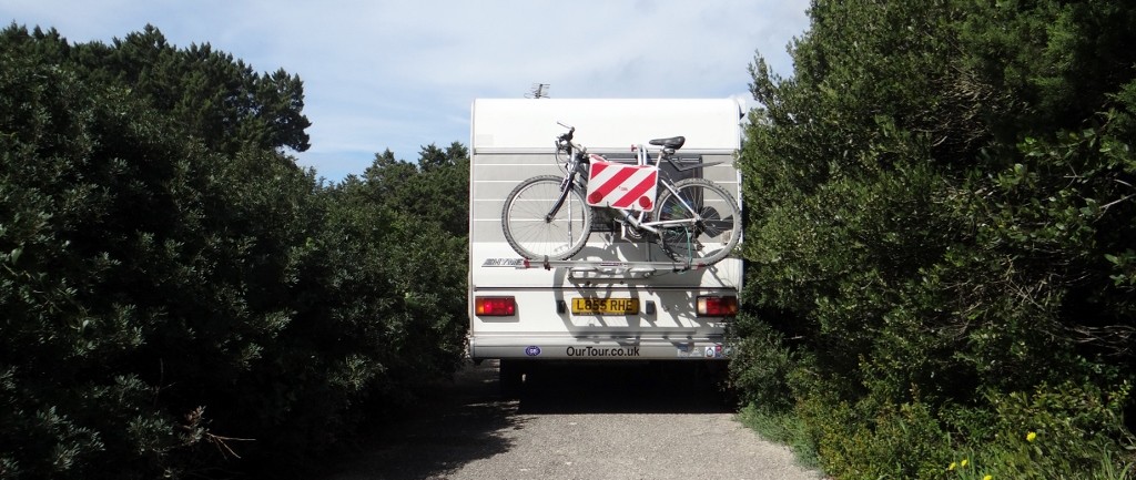 Dave tucked into his overnight spot