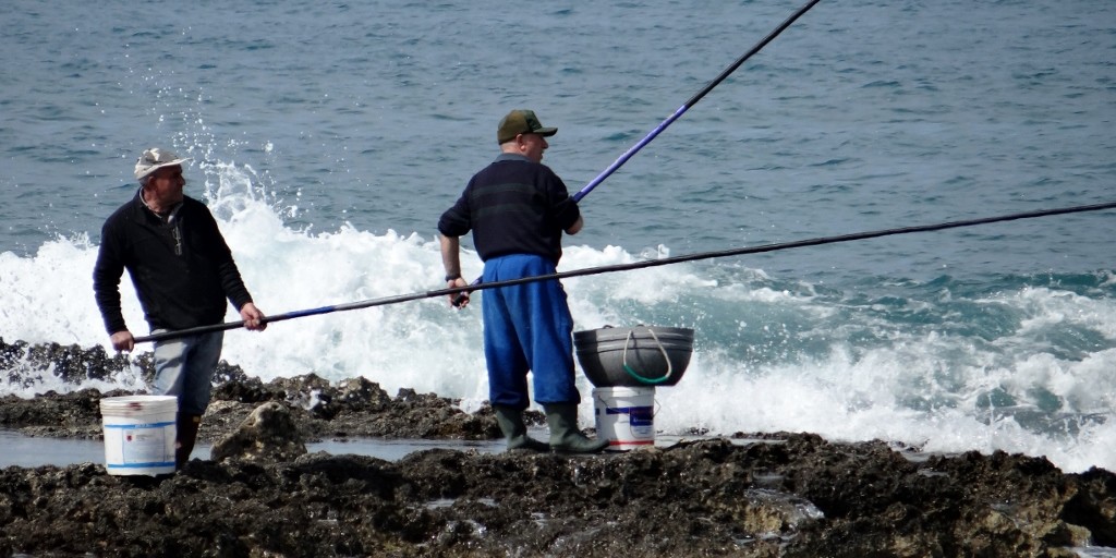Big rods and big waves today on the Ionian coast
