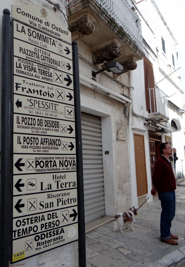 Looks like Ostuni has as many restaurants as churches!