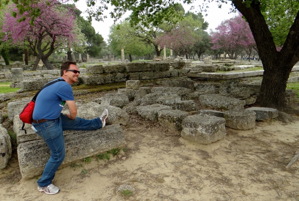 Jay warms up in the Gymnasium 