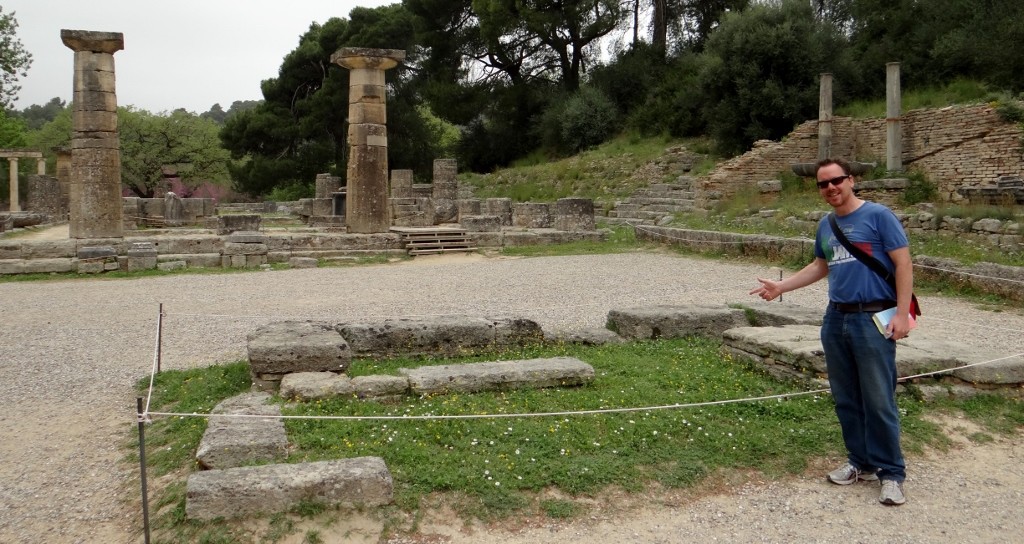 This patch of grass is where they light the Olympic flame - doesn't look much!