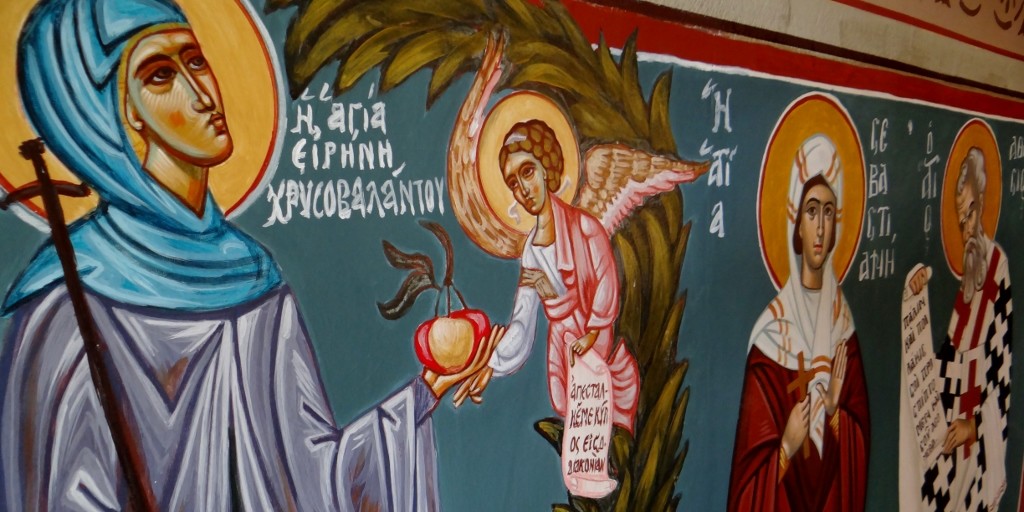 Frescoes inside the chapel