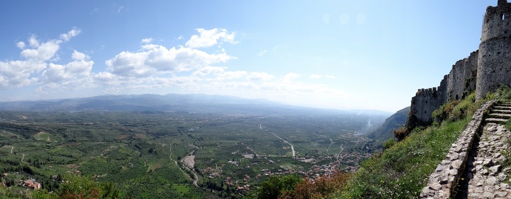 The view from the castle out to Sparti