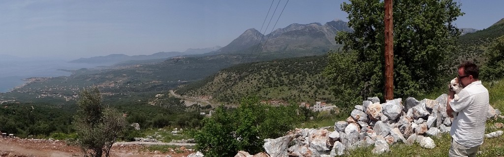 Charlie and Jay enjoy the view from our lunch spot