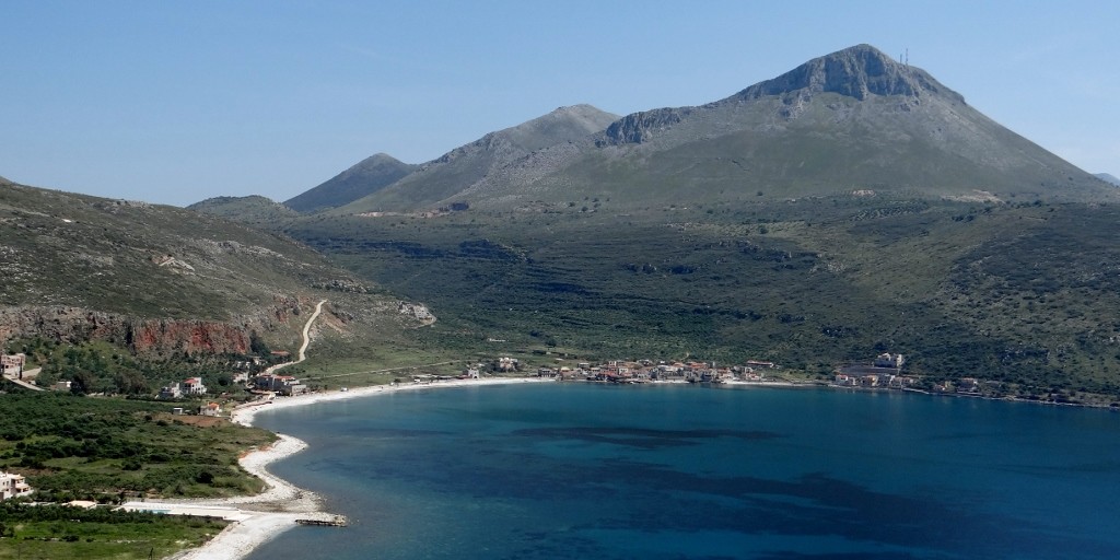 Look closely and you can spot the three motorhomes we're about to join in Neo Itylo