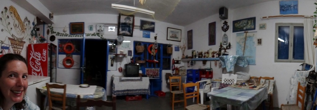 Inside Stavo's taverna